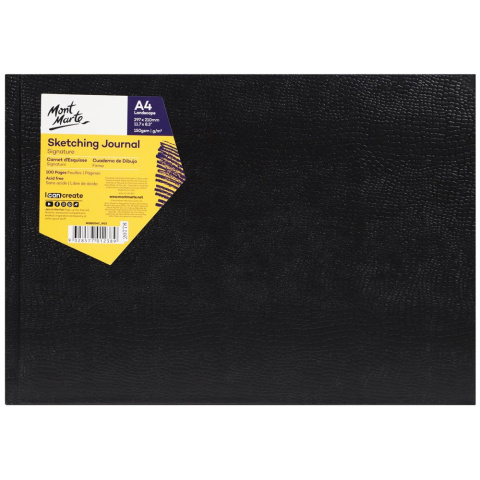 Blok Sketch Journal Mont Marte A4 Lscape 100 Stron, 150gsm Blok Sketch Journal Mont Marte A4 Lscape 100 Stron, 150gsm