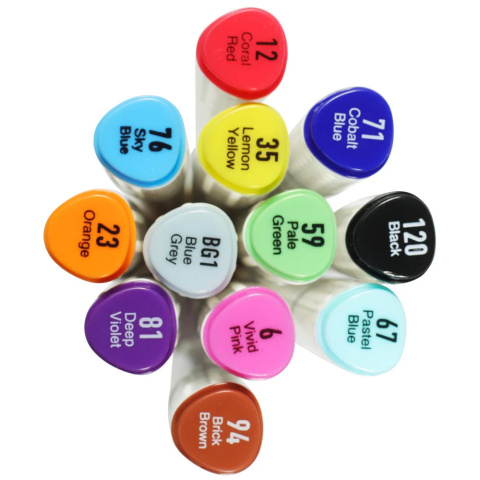 Zestaw Marker Alkoholowe Dual Mont Marte 12SZT Zestaw Marker Alkoholowe Dual Mont Marte 12SZT