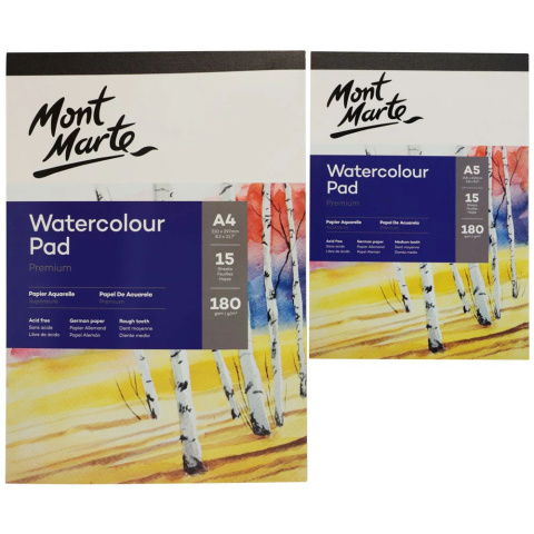 Blok Akwarelowy Mont Marte A4 15ARK, 180gsm