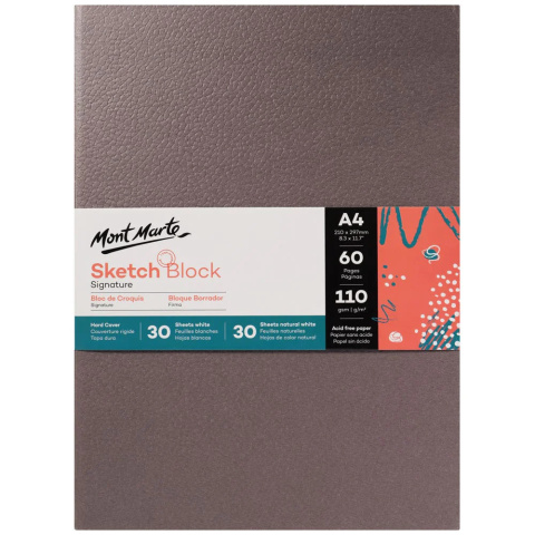 Blok Sketch Book Signature Mont Marte A4 60 Stron, 110gsm Blok Sketch Book Signature Mont Marte A4 60 Stron, 110gsm