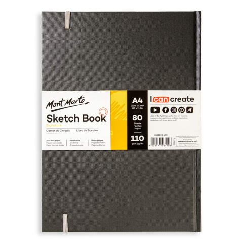 Blok Sketch Book Signature Mont Marte A4 80 Stron, 110gsm Blok Sketch Book Signature Mont Marte A4 80 Stron, 110gsm