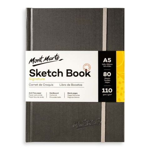 Blok Sketch Book Signature Mont Marte A5 80 Stron, 110gsm Blok Sketch Book Signature Mont Marte A5 80 Stron, 110gsm