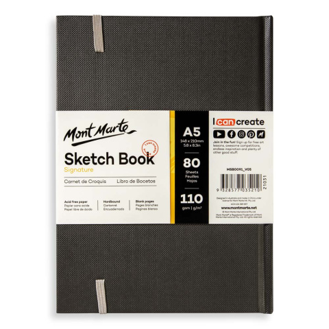 Blok Sketch Book Signature Mont Marte A5 80 Stron, 110gsm Blok Sketch Book Signature Mont Marte A5 80 Stron, 110gsm
