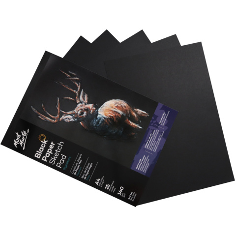 Blok Szkicownik Czarny Mont Marte A4 25ARK, 140gsm Blok Szkicownik Czarny Mont Marte A4 25ARK, 140gsm