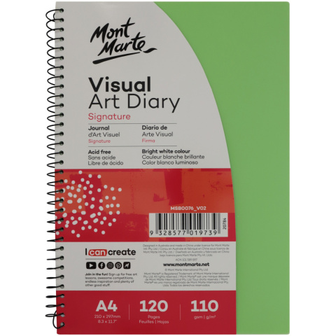 Blok Visual Diary Spirala Mont Marte A4 120 Stron, 110gsm Blok Visual Diary Spirala Mont Marte A4 120 Stron, 110gsm