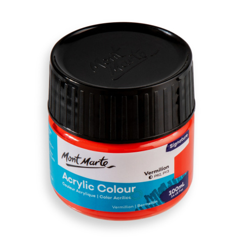 Farba Akrylowa Signature Mont Marte 100ML Vermillion Farba Akrylowa Signature Mont Marte 100ML Vermillion