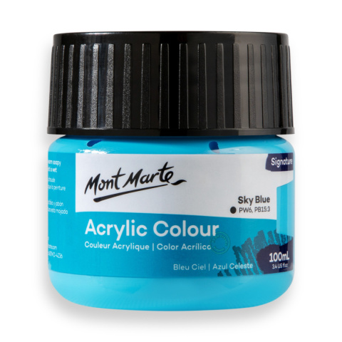 Farba Akrylowa Signature Mont Marte 100ML Sky Blue Farba Akrylowa Signature Mont Marte 100ML Sky Blue