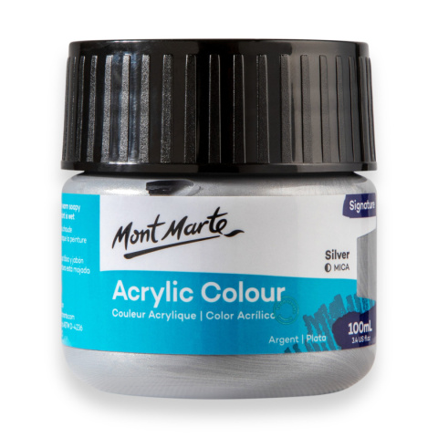 Farba Akrylowa Signature Mont Marte 100ML Silver Farba Akrylowa Signature Mont Marte 100ML Silver