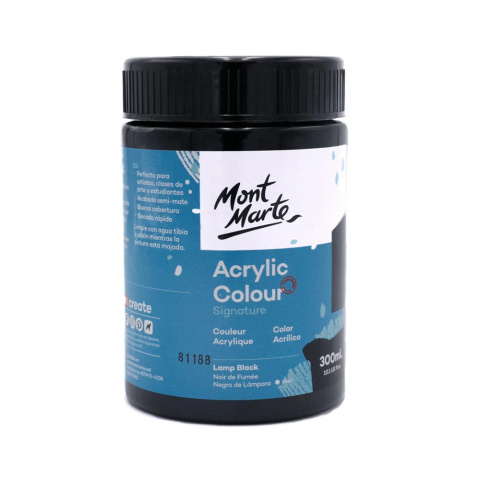 Farba Akrylowa Signature Mont Marte 300ML Lamp Black