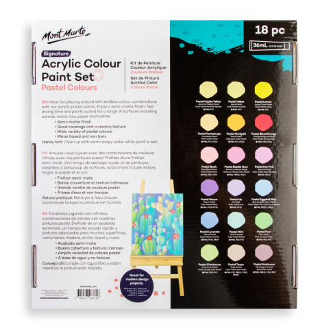 Zestaw Akryli Pastel Mont Marte 18x36ML