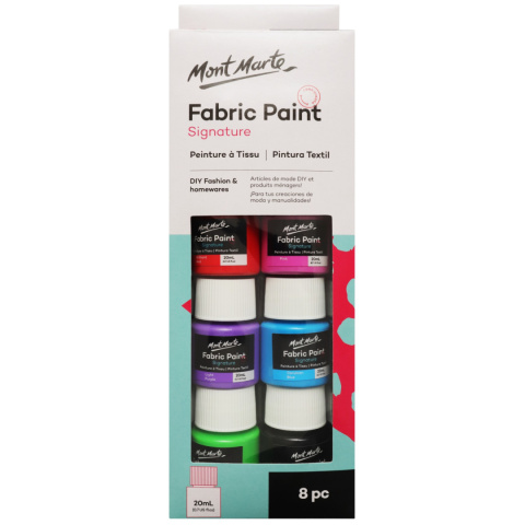 Zestaw Farb Do Tkanin Mont Marte 8x20ML Zestaw Farb Do Tkanin Mont Marte 8x20ML