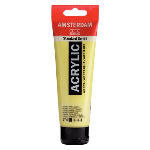 Amsterdam Standard Series Akrylowa Tuba 120 ml Nickel Titanium Yellow 274