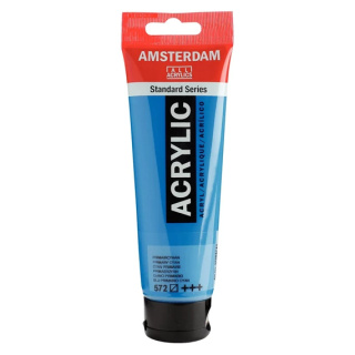 Amsterdam Standard Series Akrylowa Tuba 120 ml Primary Cyan 572