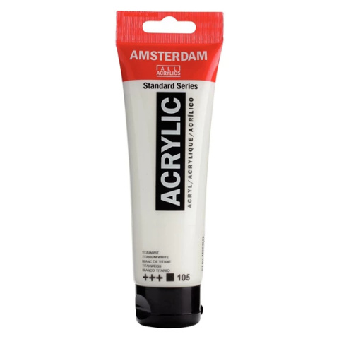 Amsterdam Standard Series Akrylowa Tuba 120 ml Titanium White 105