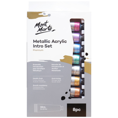 Zestaw Akryli Metalic Mont Marte 8x18ML Zestaw Akryli Metalic Mont Marte 8x18ML