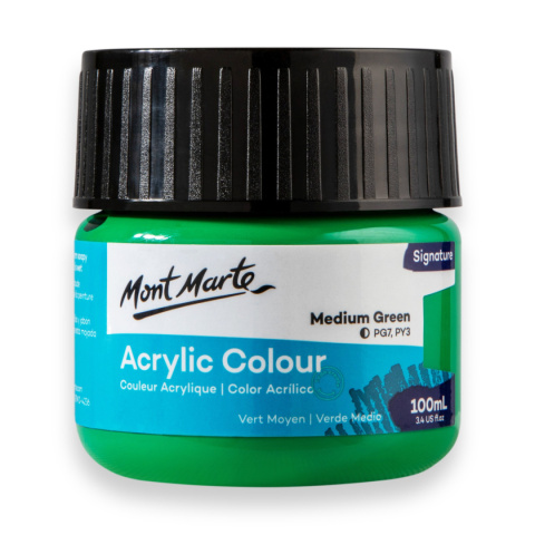 Farba Akrylowa Signature Mont Marte 100ML Medium Green Farba Akrylowa Signature Mont Marte 100ML Medium Green